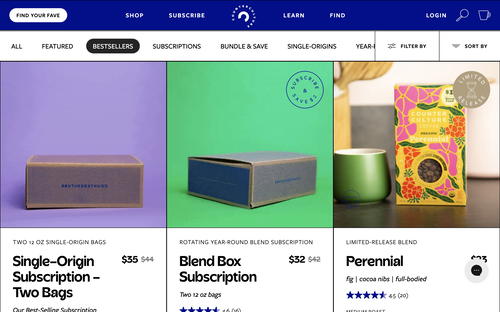 Counter Culture Coffee website screenshot