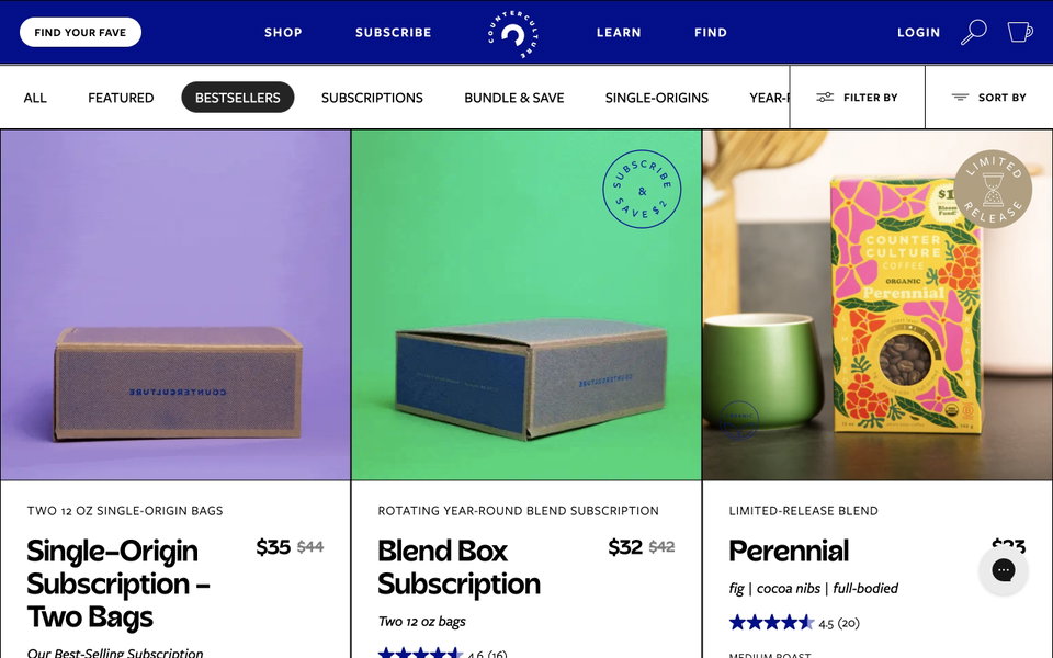 Counter Culture Coffee website