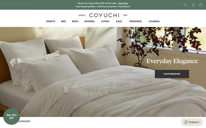 Coyuchi screenshot