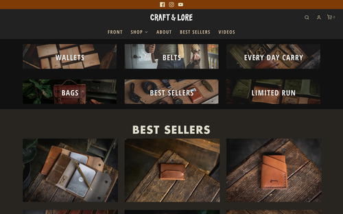 Craft and Lore website screenshot