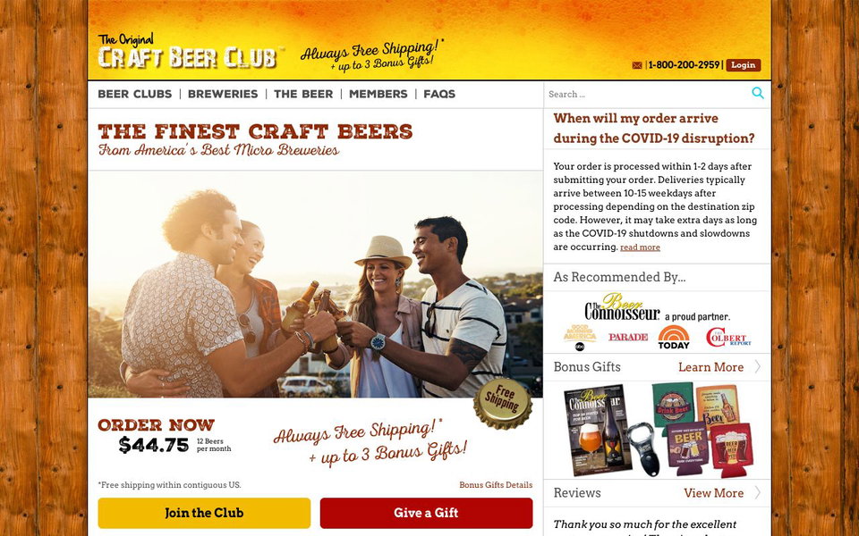 Craft Beer Club website