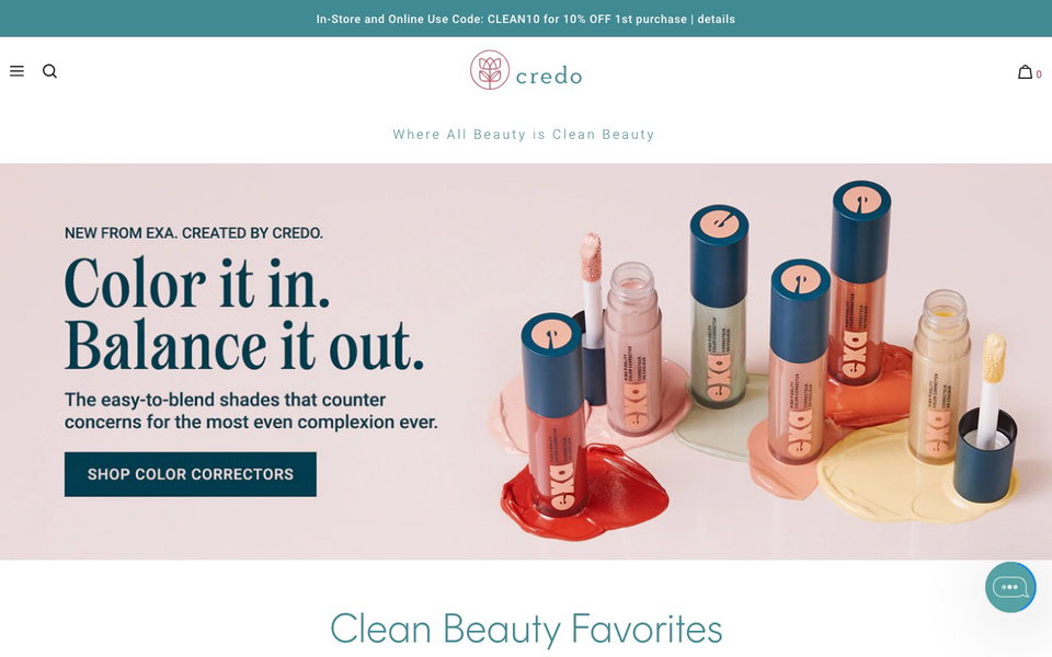 Credo Beauty website