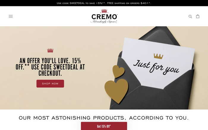 Cremo US screenshot