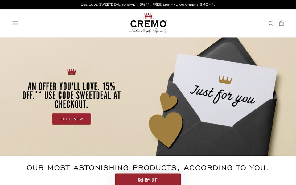 Cremo US website