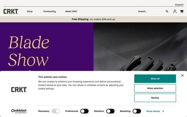 CRKT (Columbia River Knife & Tool) screenshot