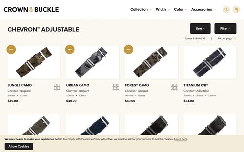 Crown & Buckle website screenshot