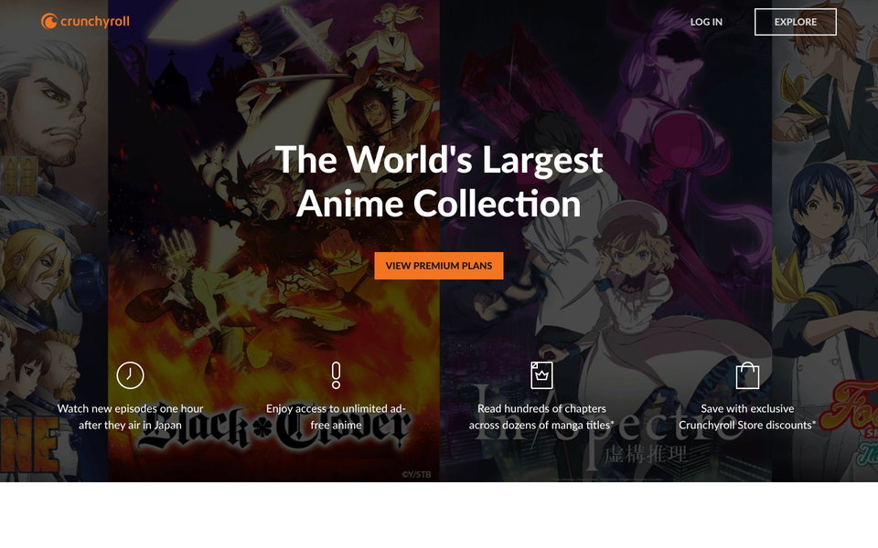 Crunchyroll website