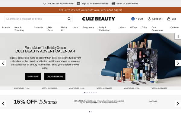 Cult Beauty screenshot