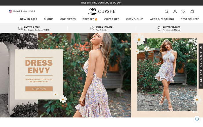 Cupshe screenshot