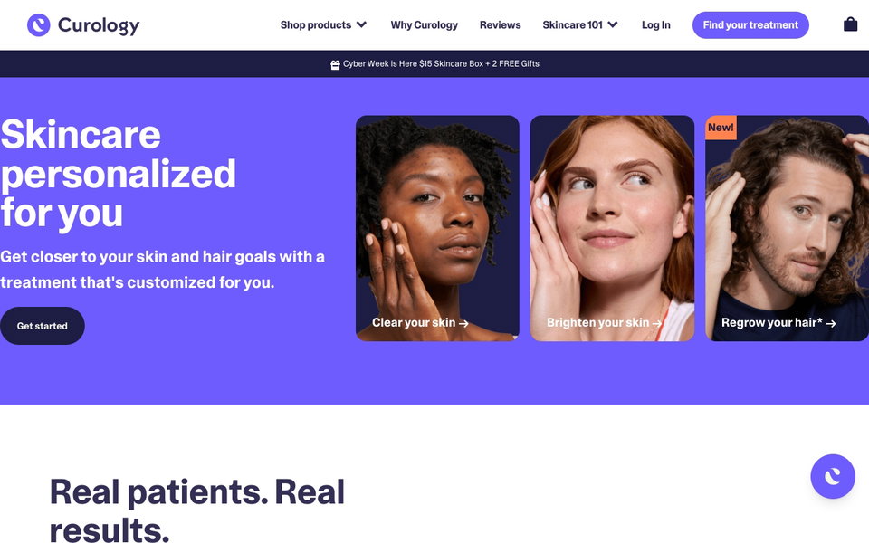 Curology website