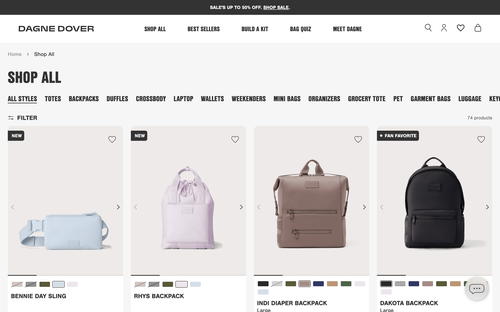 Dagne Dover website screenshot