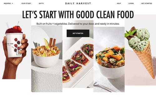 Daily Harvest website screenshot