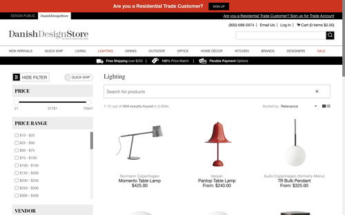 Danish Design Store website screenshot