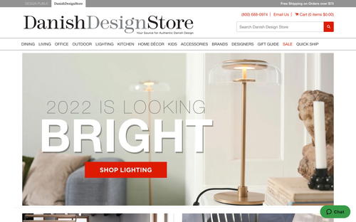 Danish Design Store website screenshot