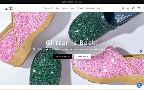 Dansko website screenshot
