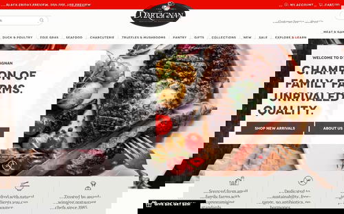 D'Artagnan website screenshot