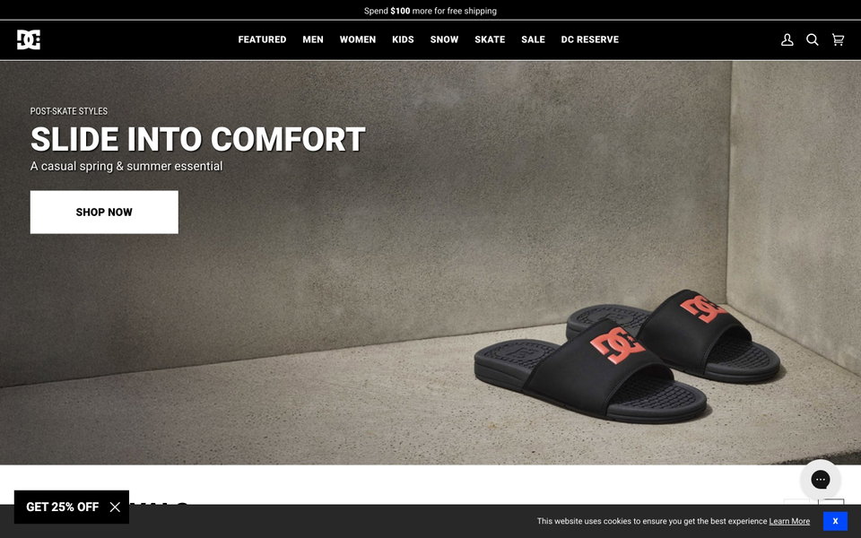 DC Shoes website