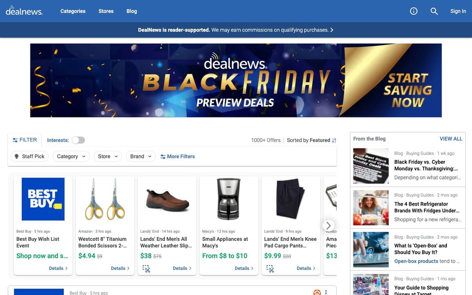 DealNews website