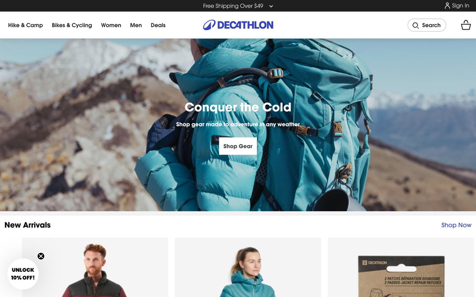 Decathlon website