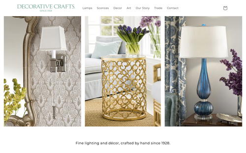 Decorative Crafts website screenshot