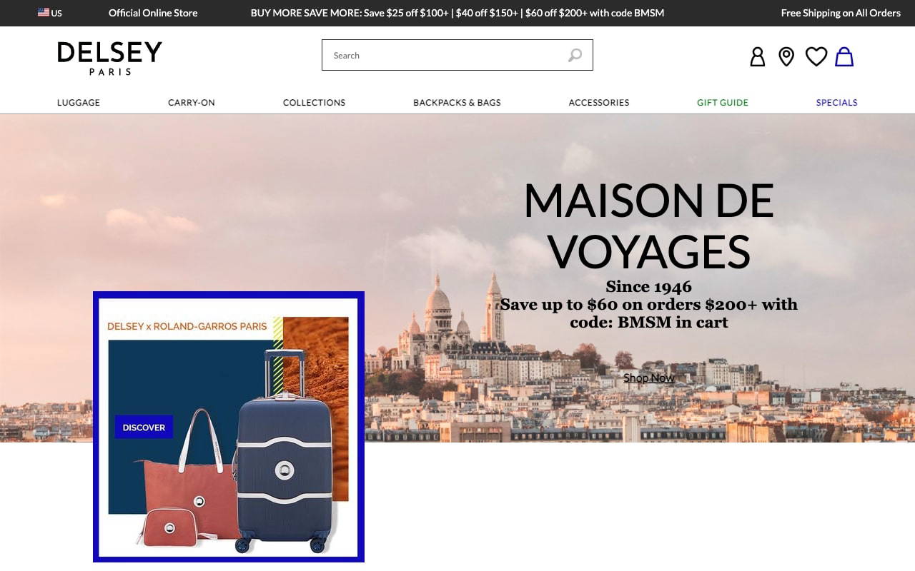 DELSEY USA screenshot