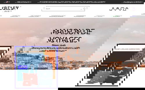 DELSEY USA website screenshot