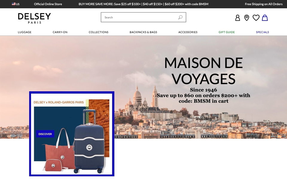 DELSEY USA website