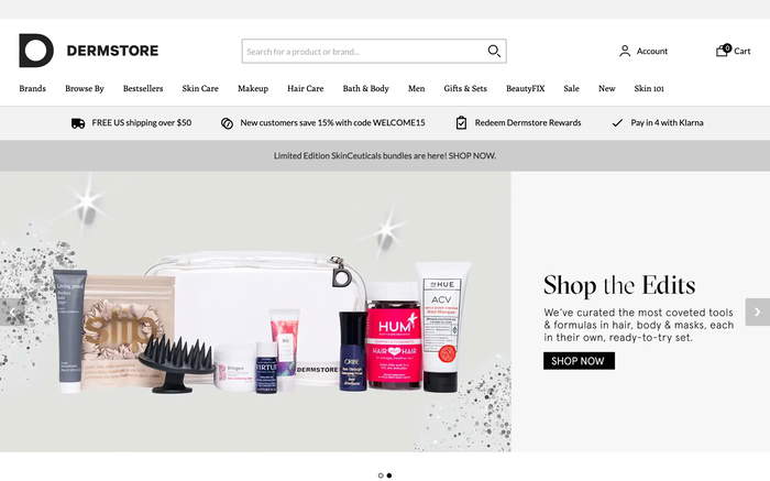 Dermstore screenshot