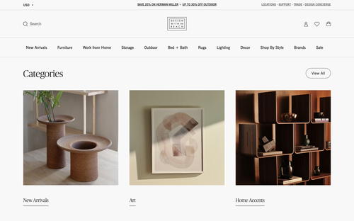 Design Within Reach website screenshot