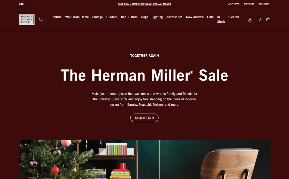 Design Within Reach website