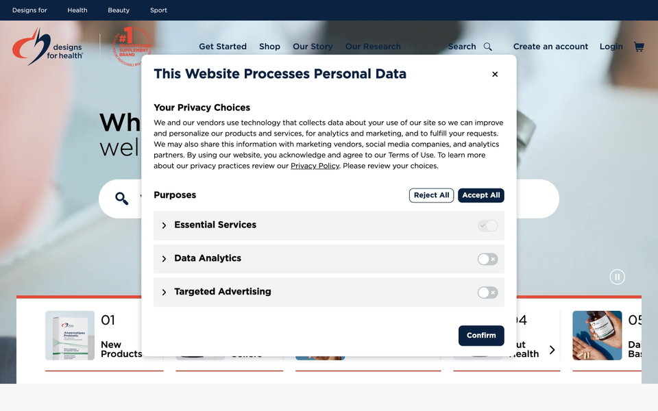 Designs for Health website