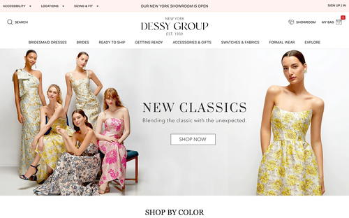 Dessy website screenshot