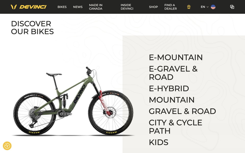 Devinci website