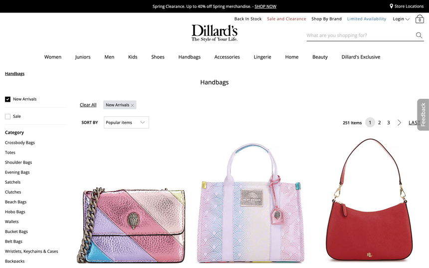 Dillard's on Shomp