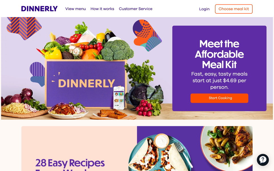 Dinnerly website