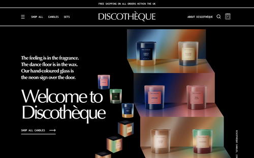 DISCOTHÈQUE website screenshot