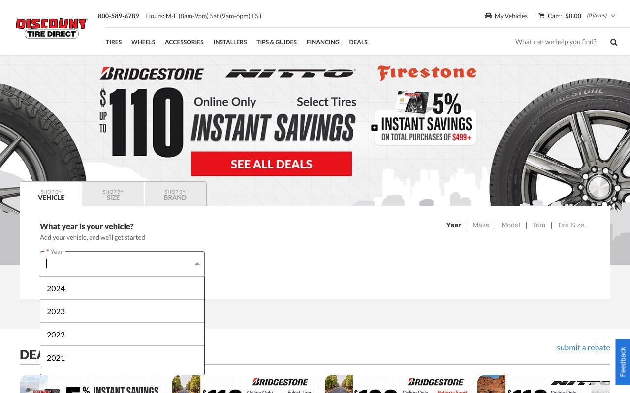 Discount Tire Direct screenshot
