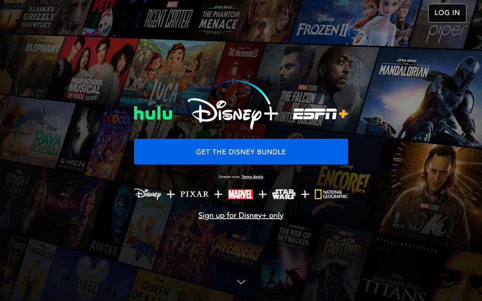 Disney+ website