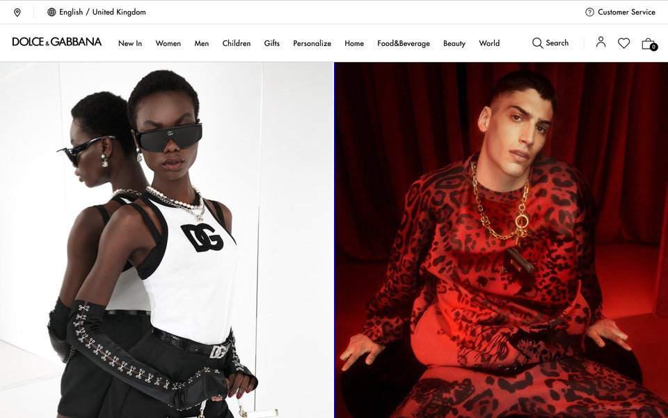Dolce & Gabbana S.R.L. website