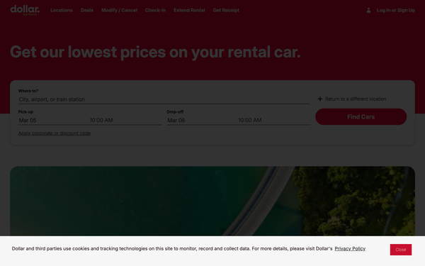 Dollar Rent A Car screenshot