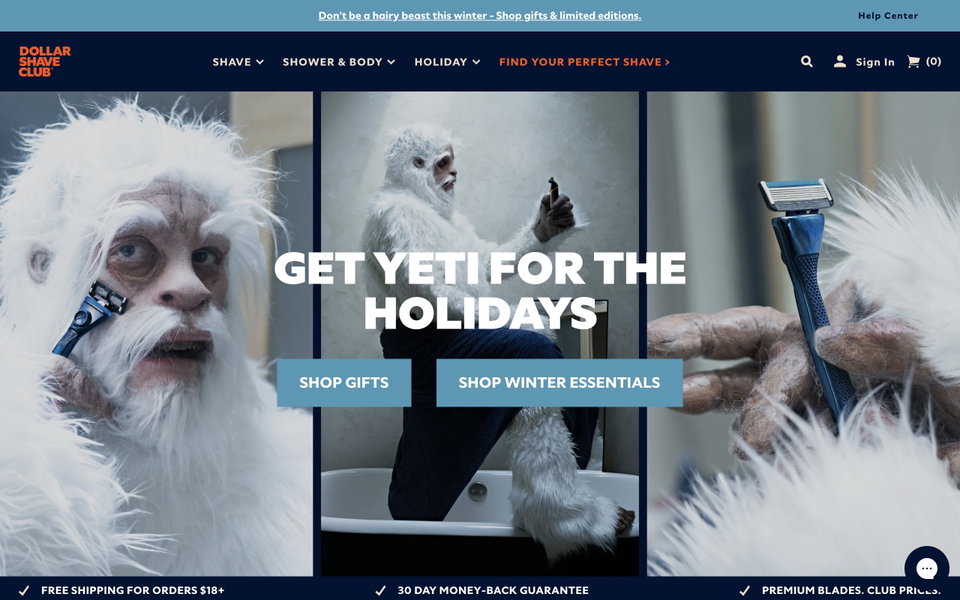 Dollar Shave Club website