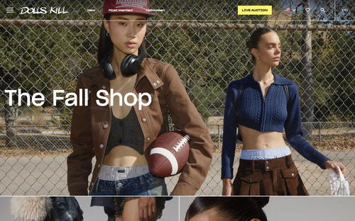 Dolls Kill website screenshot