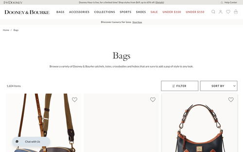 Dooney & Bourke website screenshot