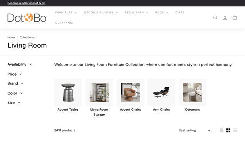 Dot & Bo website screenshot