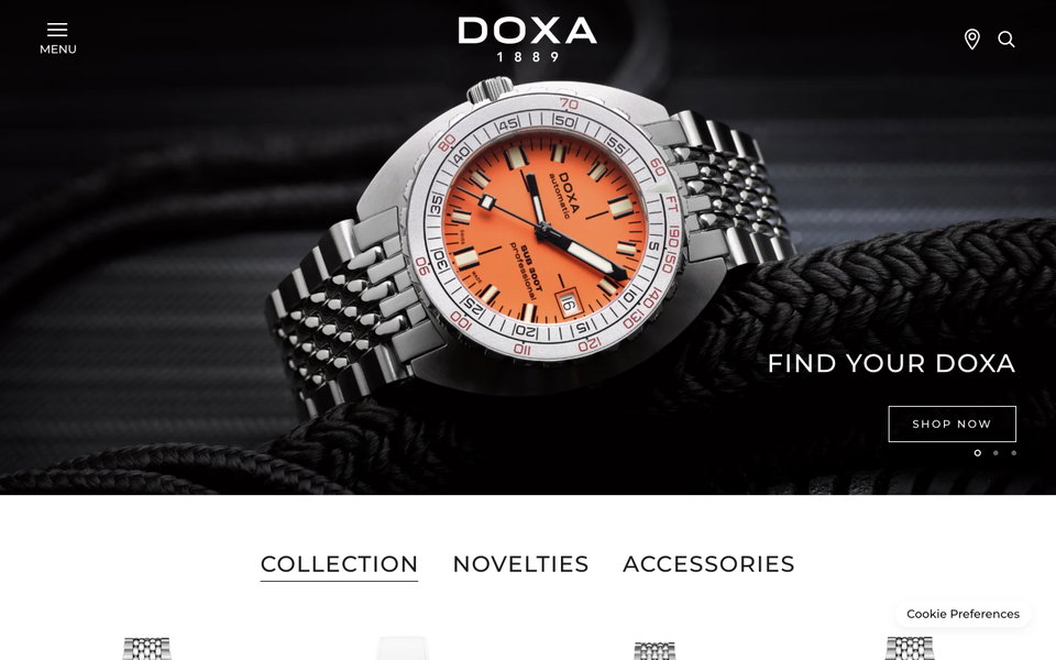 DOXA Watches website