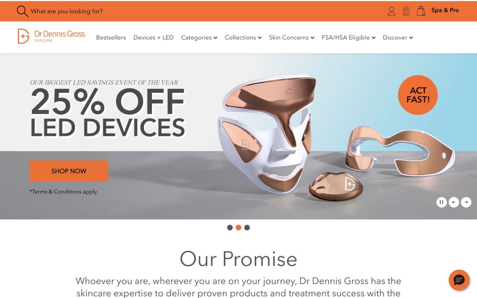 Dr. Dennis Gross Skincare website