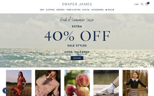 Draper James website screenshot