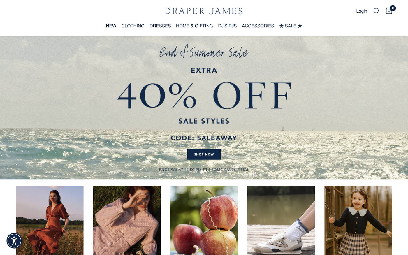 Draper James screenshot