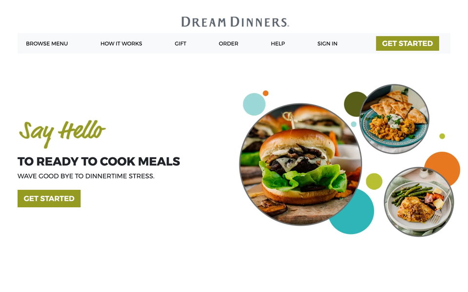 Dream Dinners website