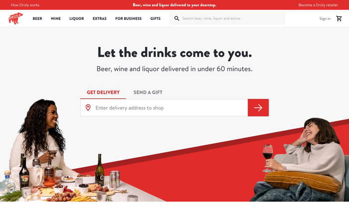 Drizly screenshot